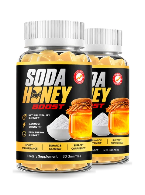 Two bottles of SodaHoney Boost