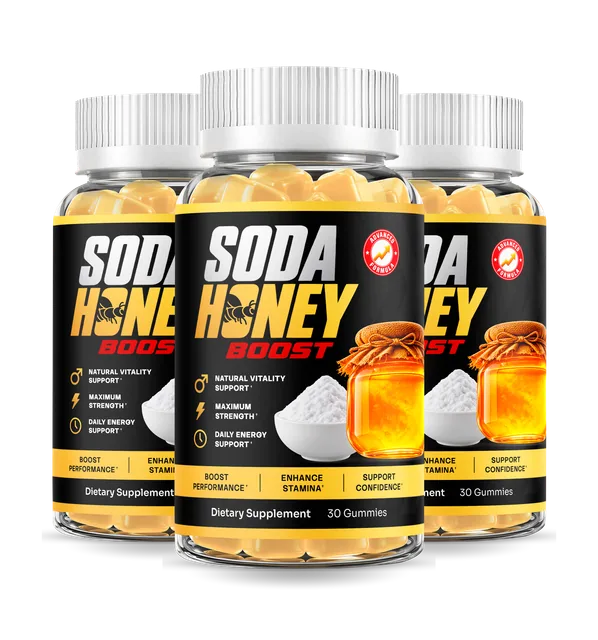 Three bottles of SodaHoney Boost