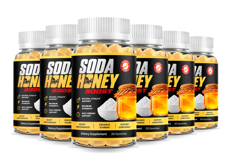 Six bottles of SodaHoney Boost